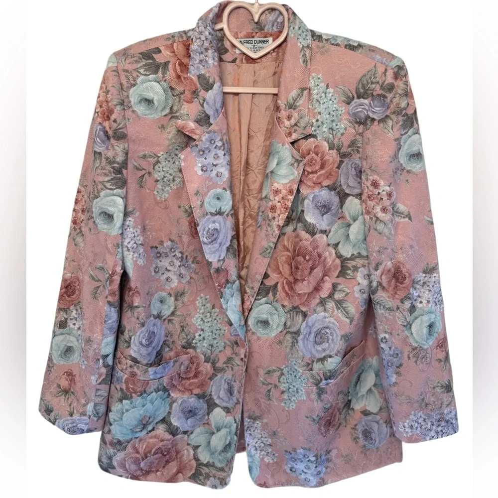 ALFRED DUNNER FLORAL BLAZER - Picture 1 of 3